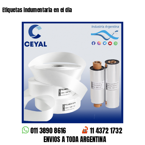Etiquetas indumentaria en el dia