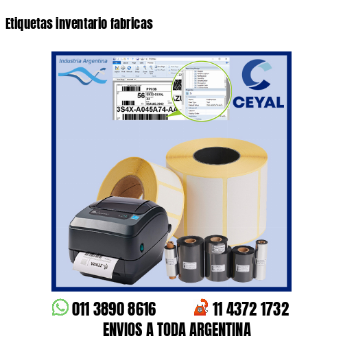 Etiquetas inventario fabricas