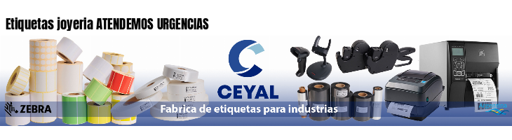 Etiquetas joyeria ATENDEMOS URGENCIAS