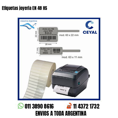Etiquetas joyeria EN 48 HS