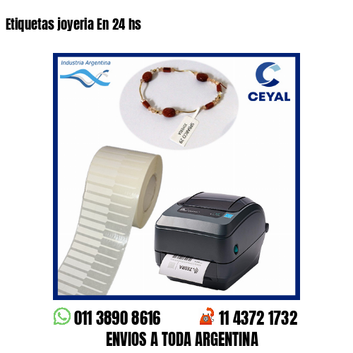 Etiquetas joyeria En 24 hs