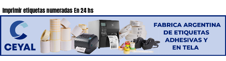 Imprimir etiquetas numeradas En 24 hs