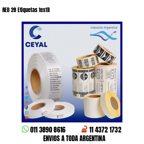 RED 28 Etiquetas textil