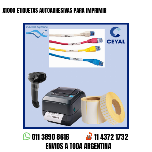 X1000 ETIQUETAS AUTOADHESIVAS PARA IMPRIMIR
