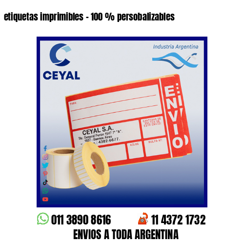 etiquetas imprimibles – 100 % persobalizables