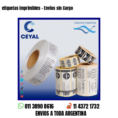 etiquetas imprimibles – Envíos sin Cargo