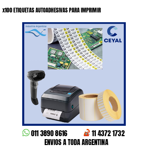 x100 ETIQUETAS AUTOADHESIVAS PARA IMPRIMIR