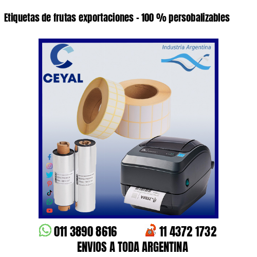 Etiquetas de frutas exportaciones – 100 % persobalizables