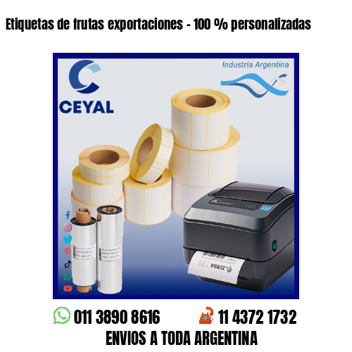Etiquetas de frutas exportaciones – 100 % personalizadas