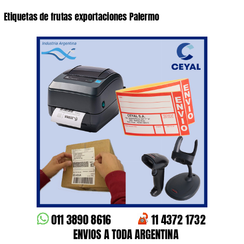 Etiquetas de frutas exportaciones Palermo