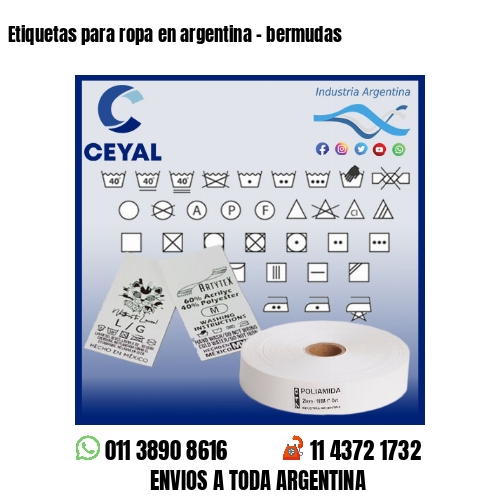 Etiquetas para ropa en argentina – bermudas