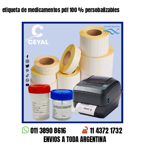etiqueta de medicamentos pdf 100 % persobalizables