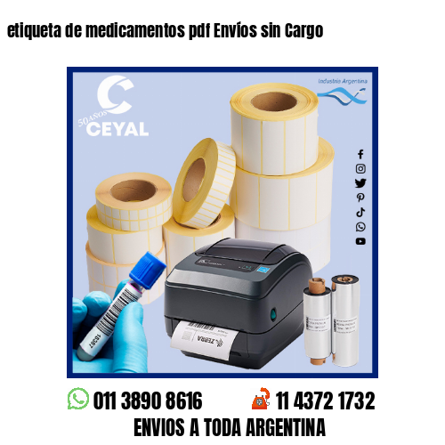etiqueta de medicamentos pdf Envíos sin Cargo
