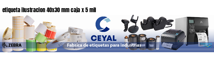etiqueta ilustracion 40x30 mm caja x 5 mil