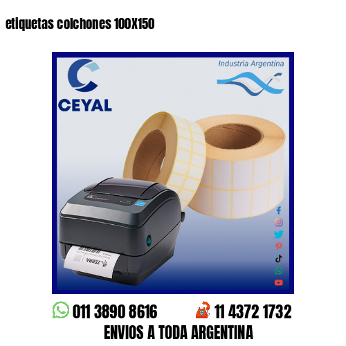 etiquetas colchones 100X150