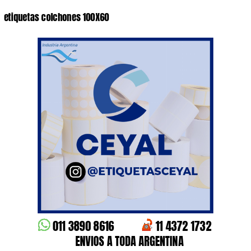 etiquetas colchones 100X60