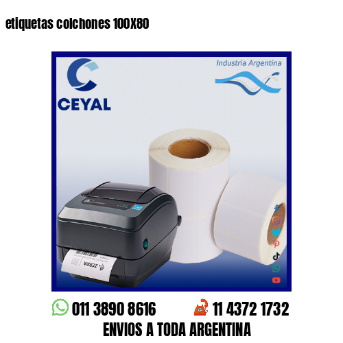 etiquetas colchones 100X80