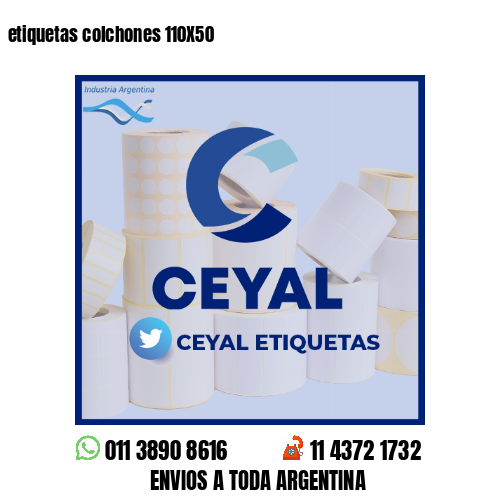 etiquetas colchones 110X50