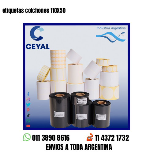 etiquetas colchones 110X50