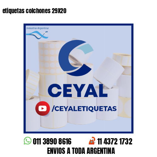 etiquetas colchones 29X20