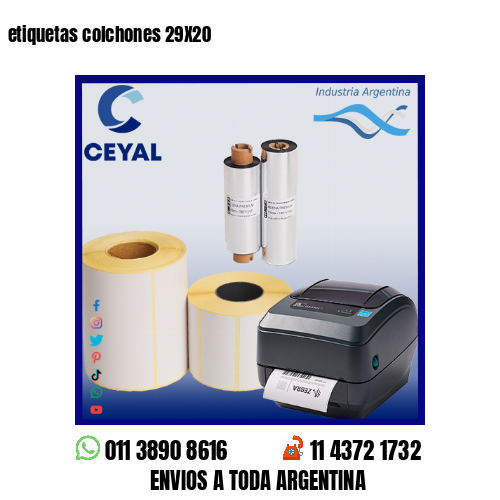 etiquetas colchones 29X20