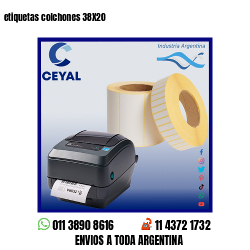 etiquetas colchones 38X20