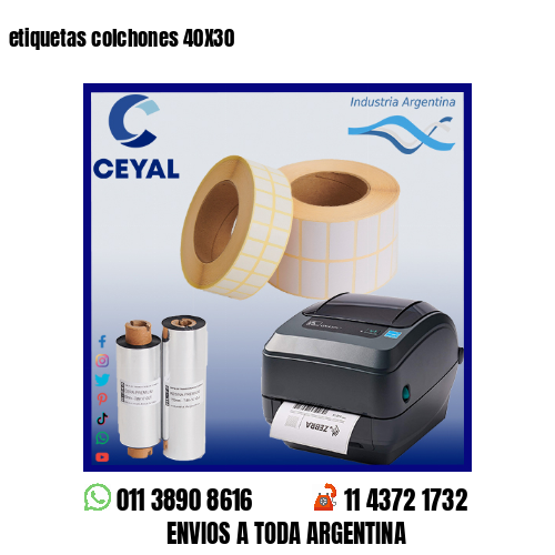 etiquetas colchones 40X30