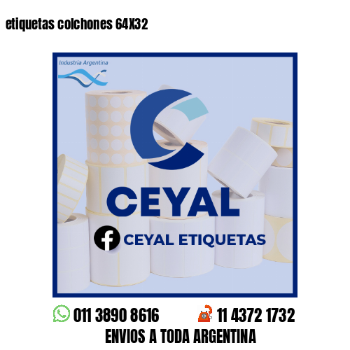 etiquetas colchones 64X32