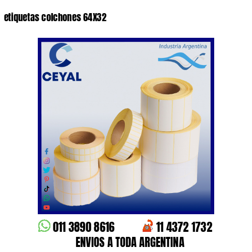 etiquetas colchones 64X32
