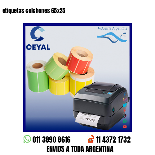 etiquetas colchones 65×25