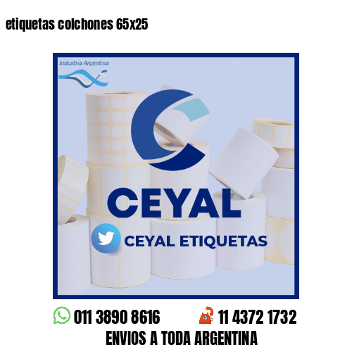 etiquetas colchones 65x25
