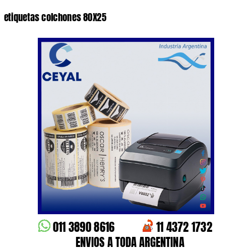 etiquetas colchones 80X25