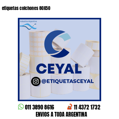 etiquetas colchones 80X50
