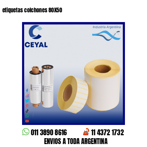 etiquetas colchones 80X50