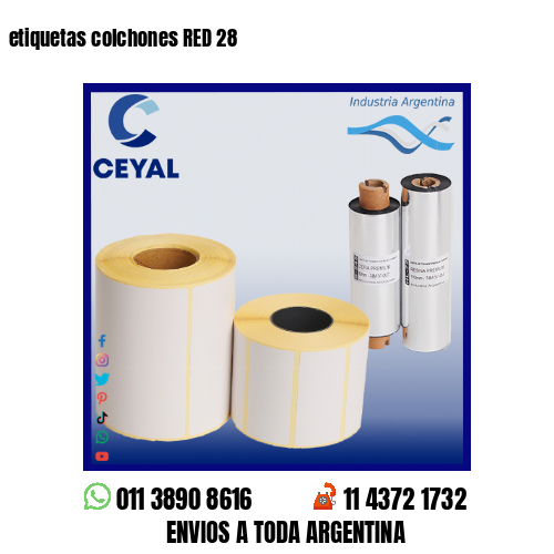 etiquetas colchones RED 28