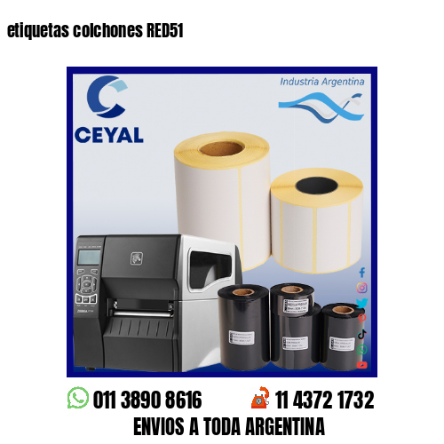 etiquetas colchones RED51