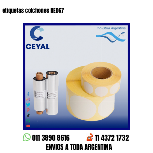 etiquetas colchones RED67