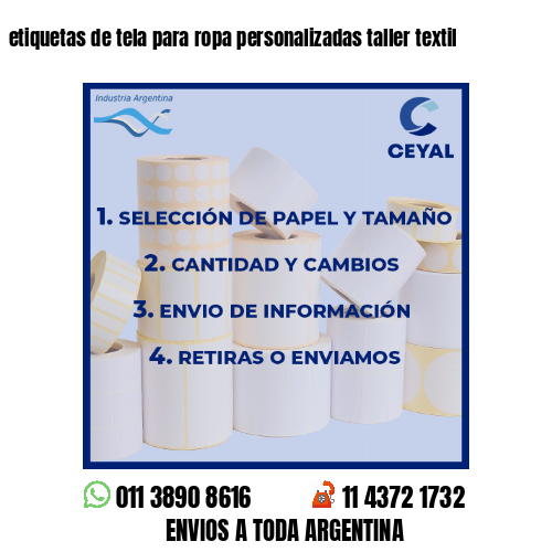 etiquetas de tela para ropa personalizadas taller textil