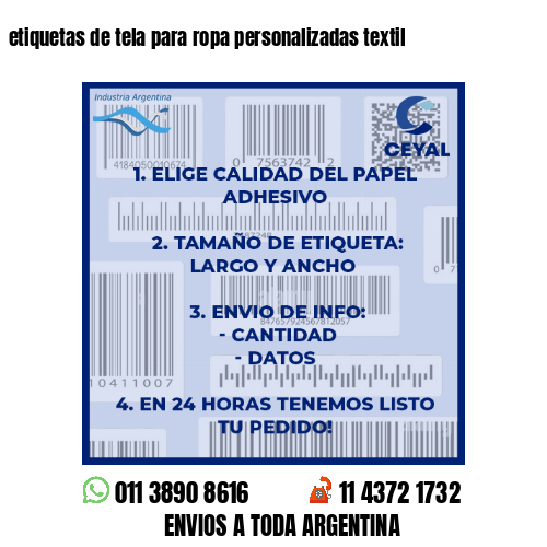 etiquetas de tela para ropa personalizadas textil