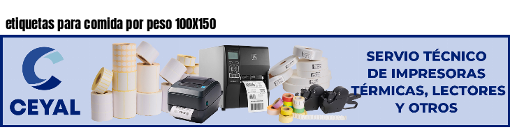 etiquetas para comida por peso 100X150