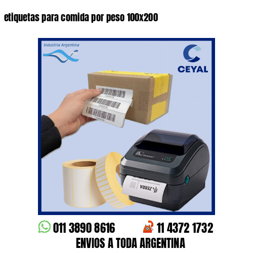 etiquetas para comida por peso 100×200