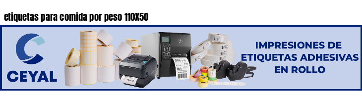 etiquetas para comida por peso 110X50
