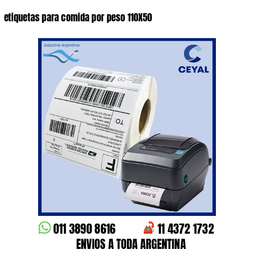 etiquetas para comida por peso 110X50