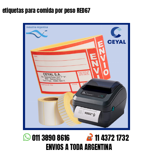 etiquetas para comida por peso RED67