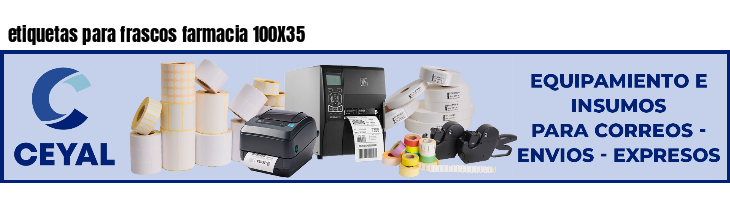 etiquetas para frascos farmacia 100X35