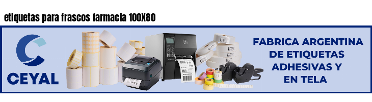 etiquetas para frascos farmacia 100X80