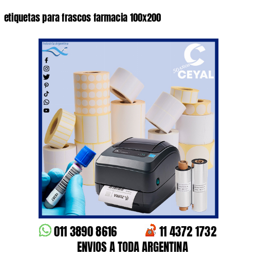 etiquetas para frascos farmacia 100×200