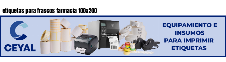 etiquetas para frascos farmacia 100x200