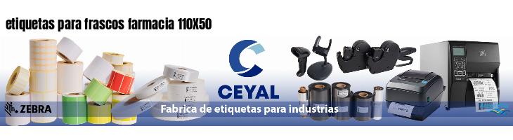 etiquetas para frascos farmacia 110X50