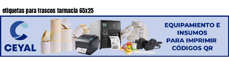 etiquetas para frascos farmacia 65x25